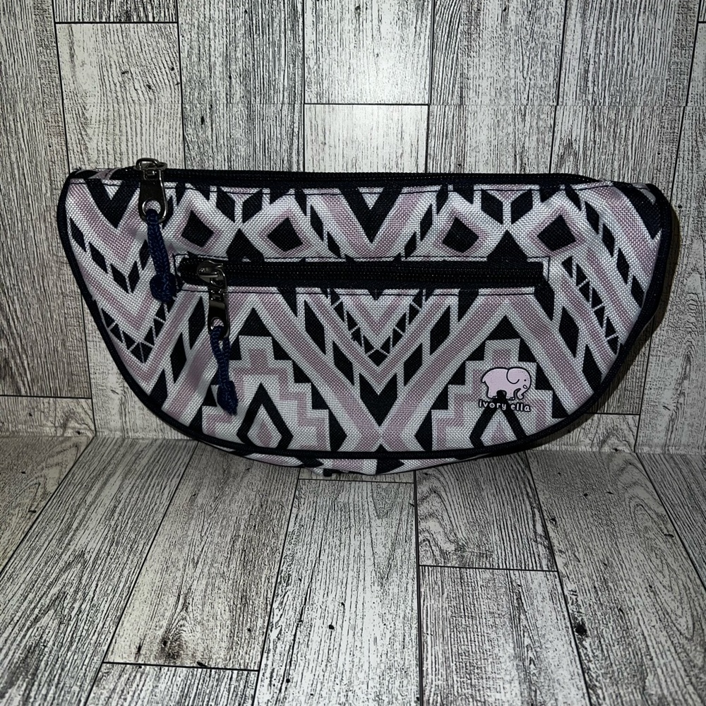 Ivory Ella pink and navy Fanny pack